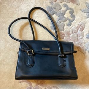 Liz Claiborne Faux Black Leather Purse